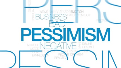 Canvas Print - Pessimism animated word cloud, text design animation. Kinetic typography.