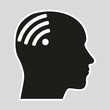 © elena3567 - Head of a man wi fi on a gray background