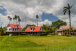 Wooden houses at Peperpot plantation in Suriname