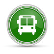 Grüner Button - Bus - Bushaltestelle