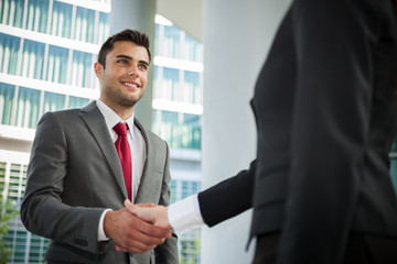 Business people handshake