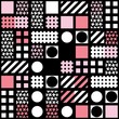 © creatorsclub - Decorative geometric shapes tiling. Monochrome irregular pattern.  Abstract  background. Artistic decorative ornamental lattice