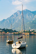 Sailboats anchoring in Como, Lago di Como, Italy
