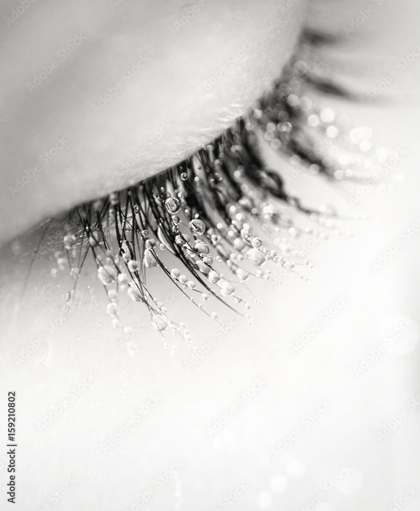 Eyelashes With Droplets Adult Black