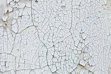 Old Wall With White Peeling Paint. Grunge Background