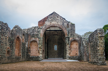 Canvas Print - Ruins of the Convent of Conception (Convento de las Monjas de la Concepción) at Panama Viejo Ruins - Panama City, Panama