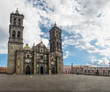 Facade of Puebla Cathedral - Puebla, Mexico