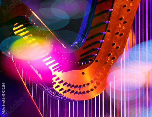 Obrazy klasyczna muzyka  harfa