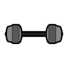 Canvas Print - dumbbells sport gym flat icon vector design illustration graphic