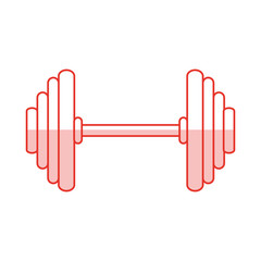 Canvas Print - dumbbells sport gym flat icon vector design illustration graphic shadow