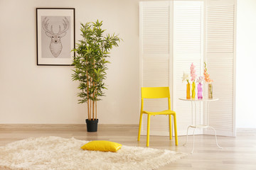 Poster - Modern interior with yellow chair