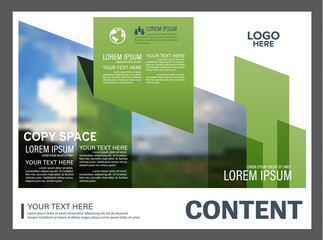 Presentation layout design template. Annual report cover page. landscape nature background. illustration vector artwork