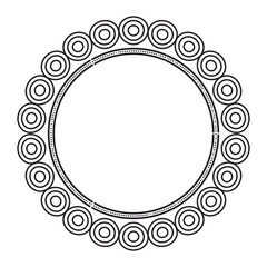 Poster - circular lace mandala style vector illustration design