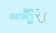 Happy doctor day design card style