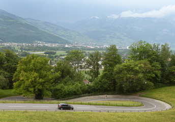 Sticker - Vaduz, Liechtenstein panorama