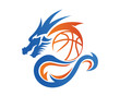 Modern Confidence Animal Sport Illustration Logo - Basketball Dragon Symbol  