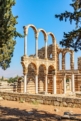 Sticker - Great Palace of Umayyad Palace at Anjar in Lebanon. It is located about 50km east of Beirut and has led to its designation as a UNESCO World Heritage Site in 1984.