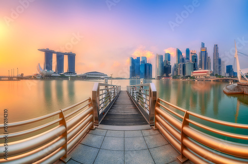 Dekoracja na wymiar  singapur-panorame-tla