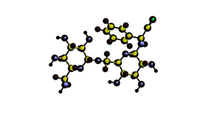 Poster - Molecular structure of Amygdalin (vitamin B17), 3D rendering