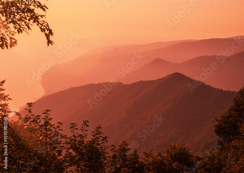 Sunset in the mountains. Beautiful Chinese landscape. © Анна Скворцова