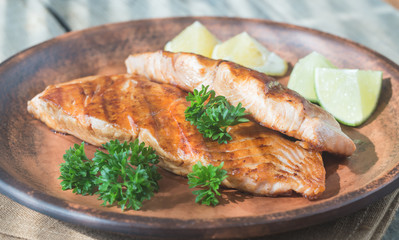 Sticker - Roasted salmon steak with fresh parsley