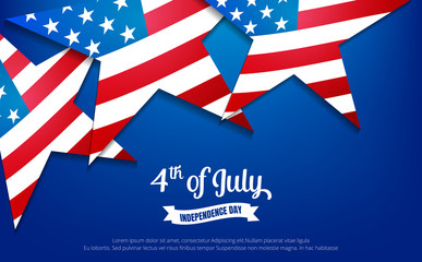 Wall Mural - Fourth of July. 4th of July holiday banner. USA Independence Day banner for sale, discount, advertisement, web etc.