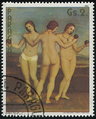 Wall Mural - Three Graces by Raphael