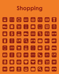 Canvas Print - Set of shopping simple icons