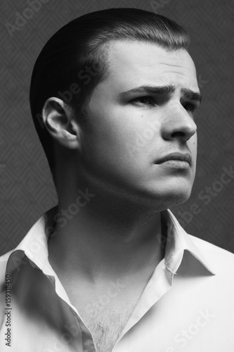 Male Beauty Movie Superstar Concept Portrait Of Young Man