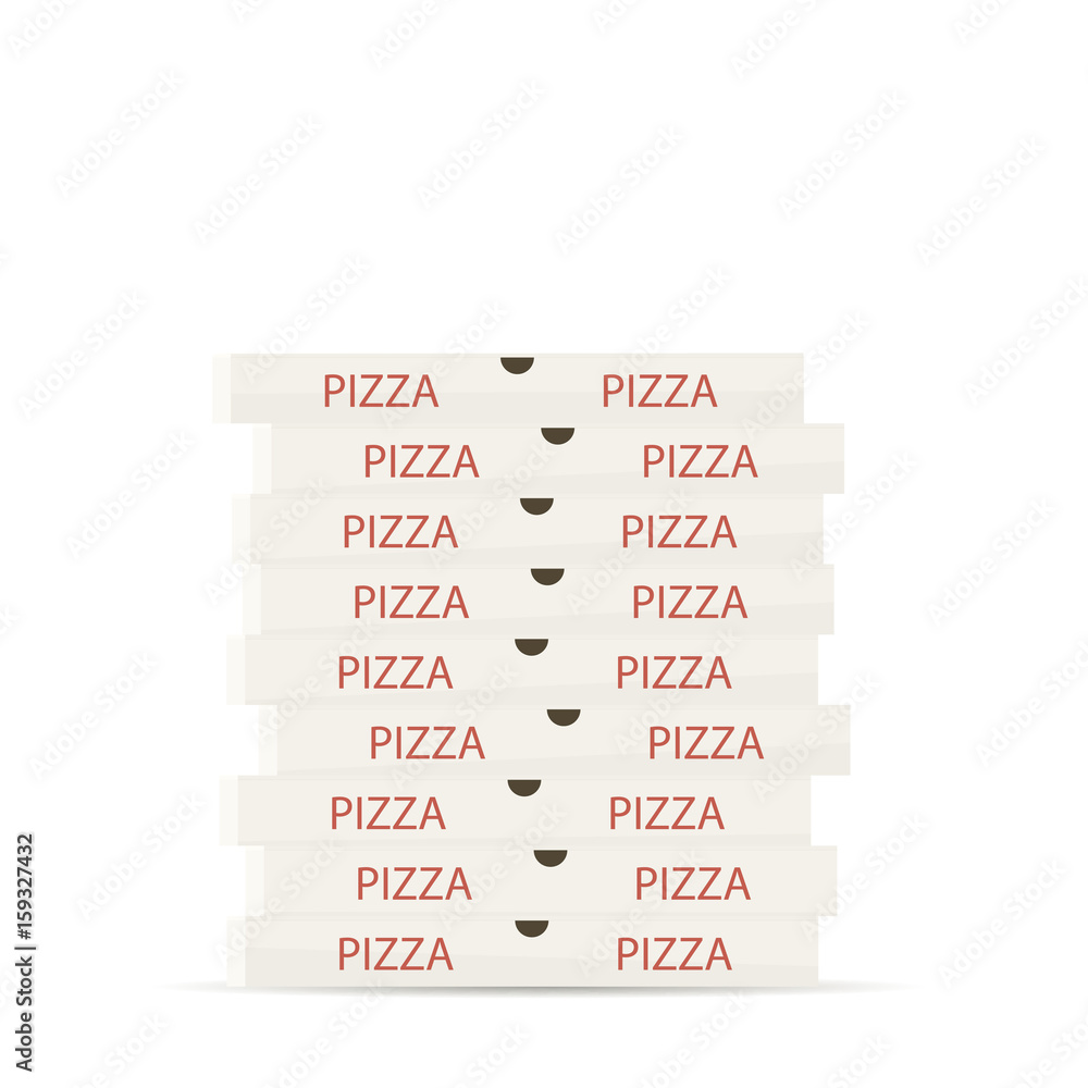 stack of pizza boxes Stock Vector | Adobe Stock