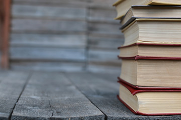 Wall Mural - books standing on a table