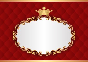 Canvas Print - royal background with decorative frame