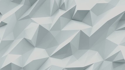 Aufkleber - White background. Abstract triangle texture. Low poly black 3d illustration.