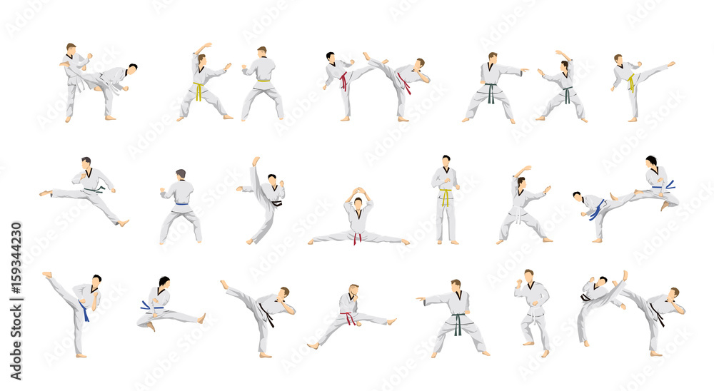 фотографія Taekwondo sport set.