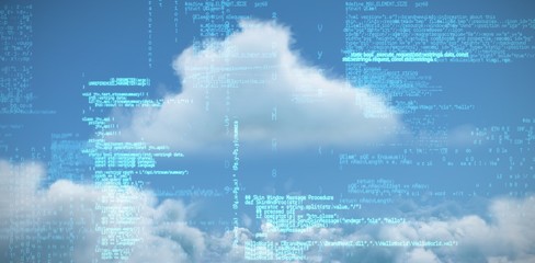 Wall Mural - composite image of blue data