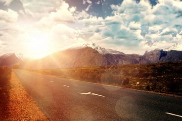 Wall Mural - Composite image of view of overcast against blue sky