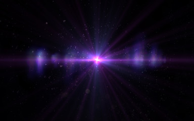 Wall Mural - abstract design natural lens flare in space. rays background