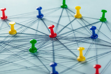 network with pins