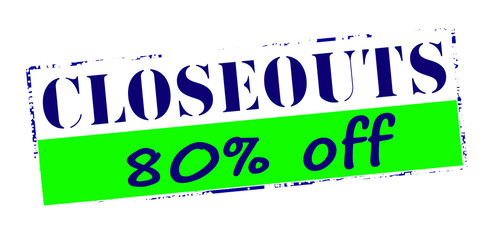 Sticker - Closeouts eighty percent off