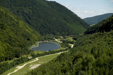 View From  Gura Raului Dam, In Sibiu County, Romania