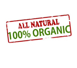 Poster - All natural one hundred percent organic