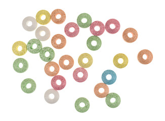 Wall Mural - Beads for a candy bracelets isolated on a white background.