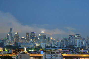 Wall Mural - City / City and sky at twilight.