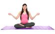 © Africa Studio - Young beautiful pregnant woman doing yoga exercise isolated on white