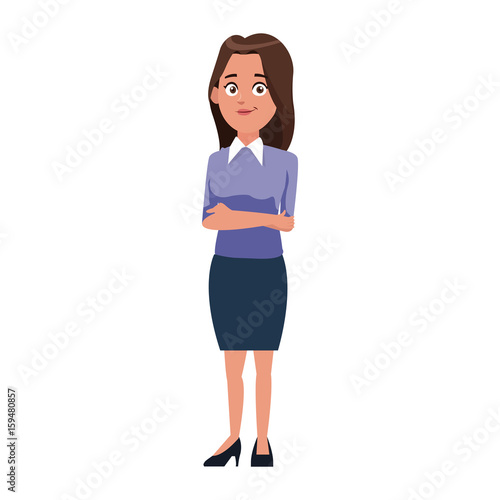 cute office girls in smart casual fashion vector illustration - Buy ...