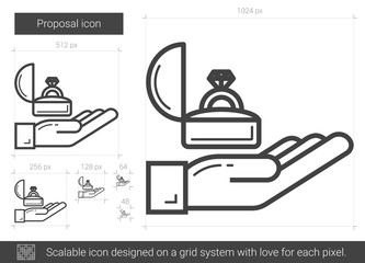 Poster - Proposal line icon.