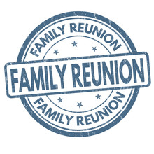 Family Reunion Sign Or Stamp