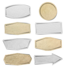 Aufkleber - Paper tag label sticker design isolated on white background