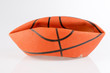 Deflated basketball ball