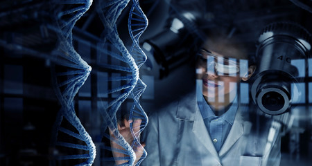 Wall Mural - innovative technologies in science and medicine. mixed media